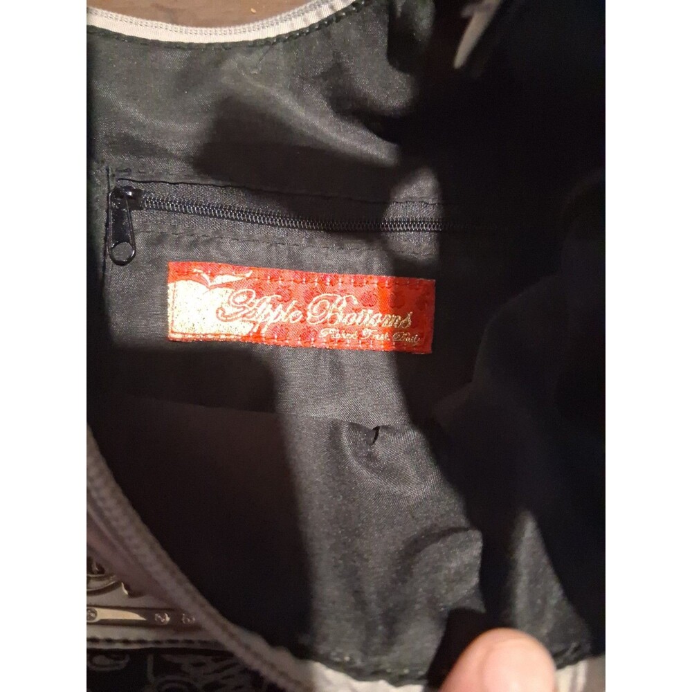 Vntg Apple Bottoms Hobo Satchel Rare Purse Silver Nelly's Brand - Picture 5 of 9